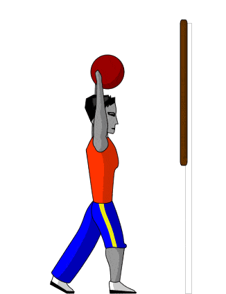 When a ball is thrown against a wall, the ball exerts a force on the wall in the forward direction